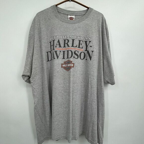 Harley Davidson Motorcycle Gray Biker Bob's Motown Graphic T-Shirt Size 2XL - Picture 1 of 7